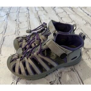 Keen Newport Shoes Little Girl Youth 13 Purple Canvas Outdoor Adjustable Kids